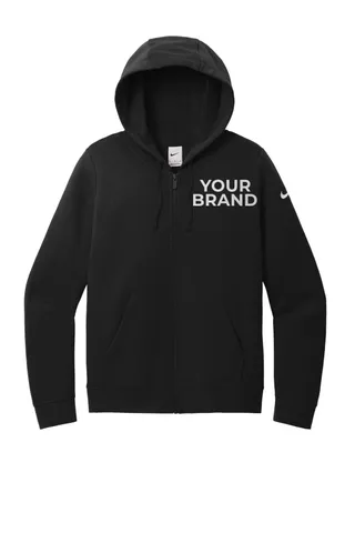 Nike Women's Club Fleece Sleeve Swoosh Full-Zip Hoodie NKFD9890