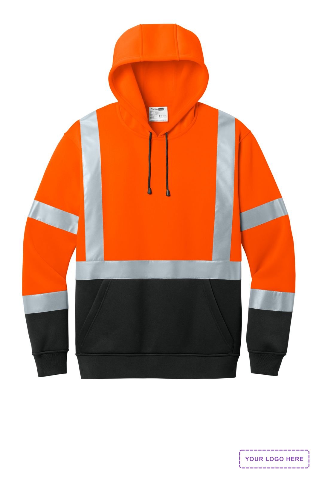 CornerStone ANSI 107 Class 3 Heavy-Duty Fleece Pullover Hoodie CSF301