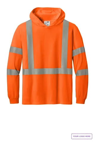 CornerStone ANSI 107 Class 3 Long Sleeve Segmented Tape Hooded Tee CS208