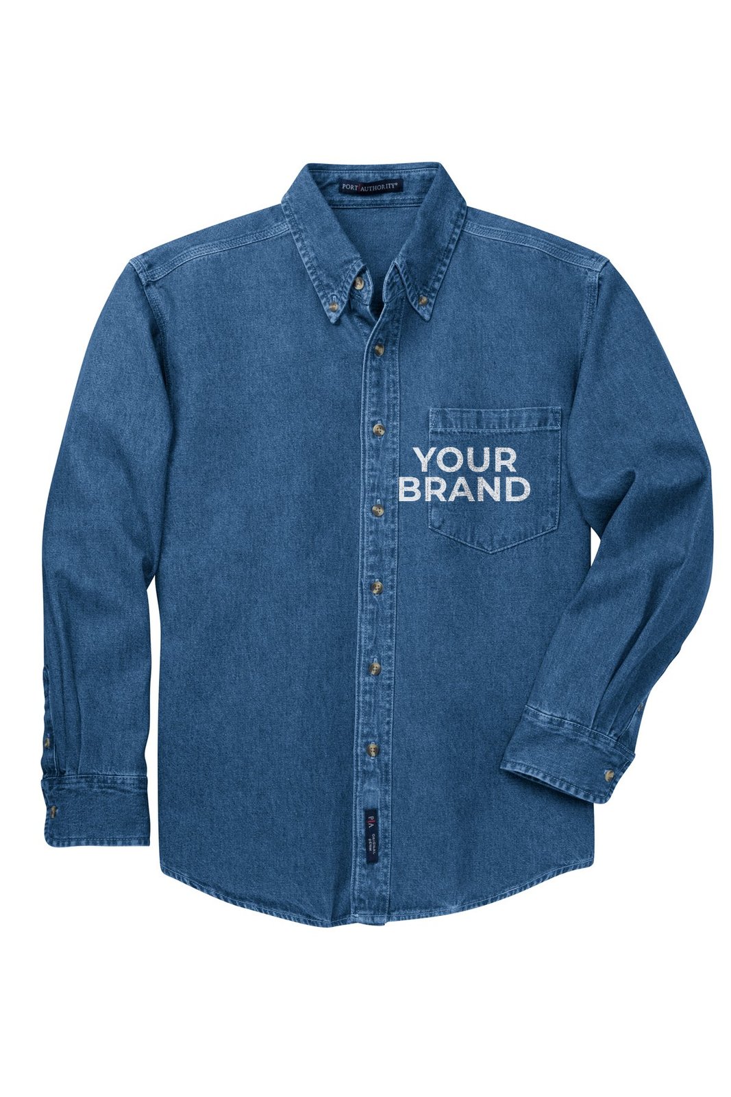 Port Authority Heavyweight Denim Shirt. S100