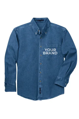 Port Authority Heavyweight Denim Shirt. S100