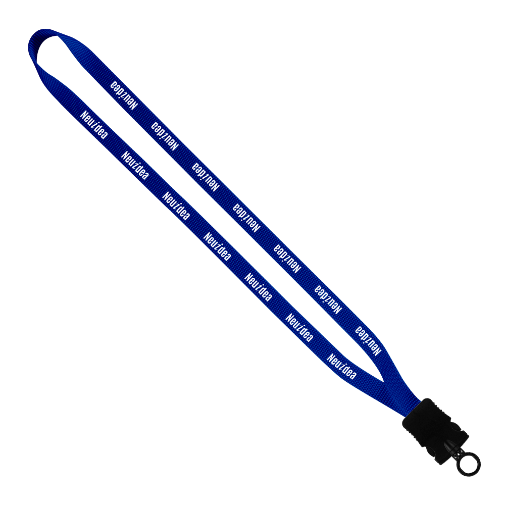 1/2" Smooth Nylon Lanyard with Snap-Buckle Release & O-Ring
