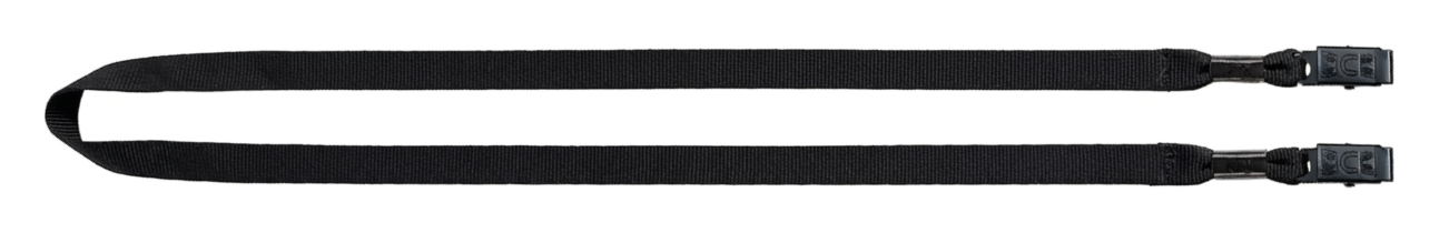 1/2" Cotton Double Bulldog Clip Lanyard