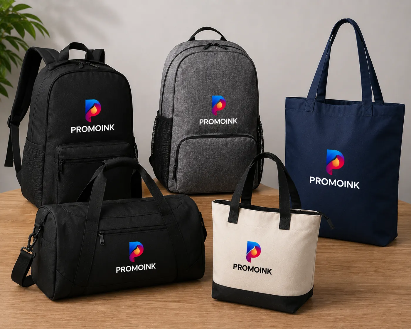 Bags with the PromoInk logo