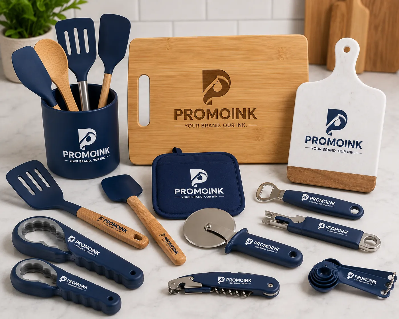 Product collections with the PromoInk logo