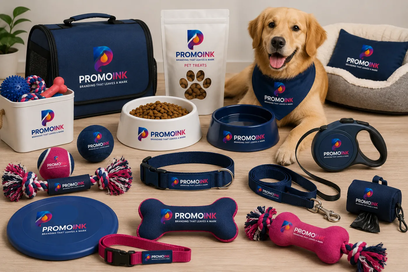 Pet Supplies with the PromoInk AI logo
