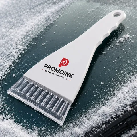 Raspadores de hielo personalizados con el logo de PromoInk AI