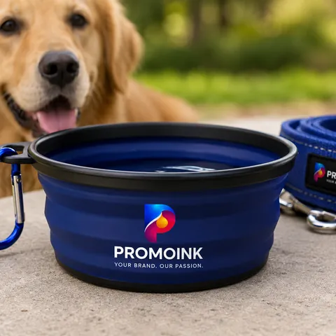 Tazones para mascotas personalizados con el logo de PromoInk AI