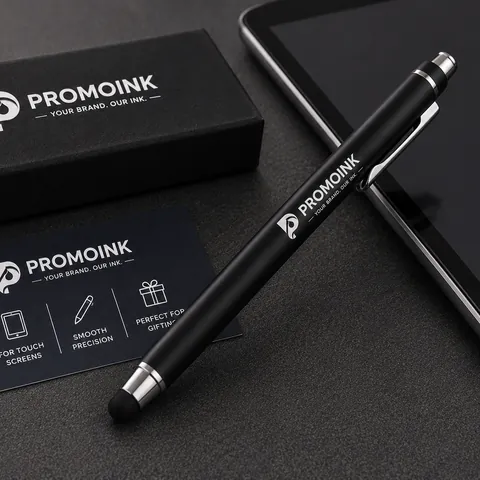 Bolígrafos con stylus personalizados con el logo de PromoInk AI