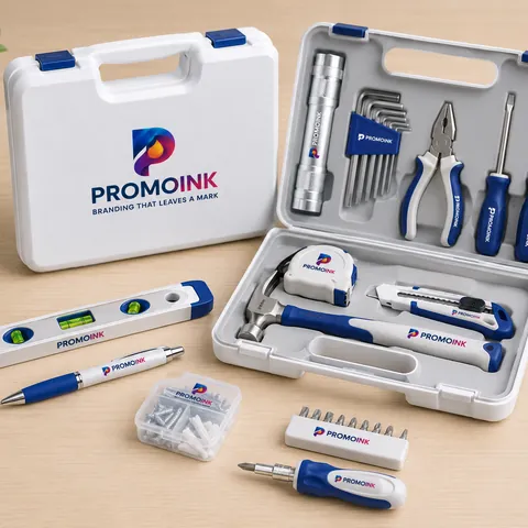Kits de herramientas personalizados con el logo de PromoInk AI