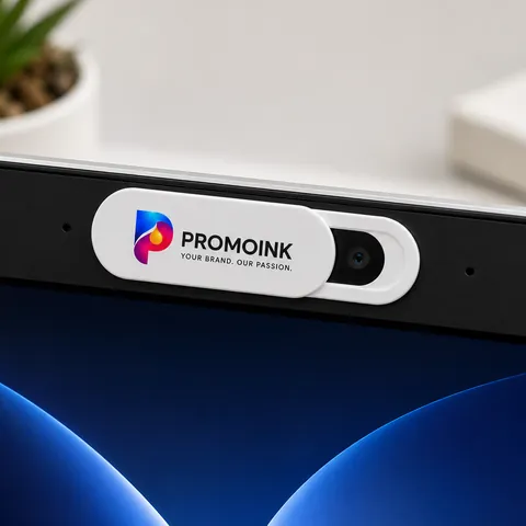 Custom Webcam Covers with the PromoInk AI logo
