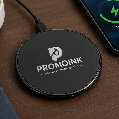 Custom Wireless Charger with the PromoInk AI logo